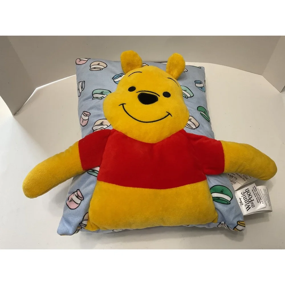 Disney Winnie the Pooh Plush Hug Pillow Blue Honey Pot Jay Franco & Sons 11x14